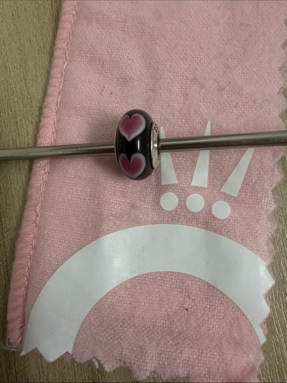Pandora Murano Glass Bead Hearts Charm